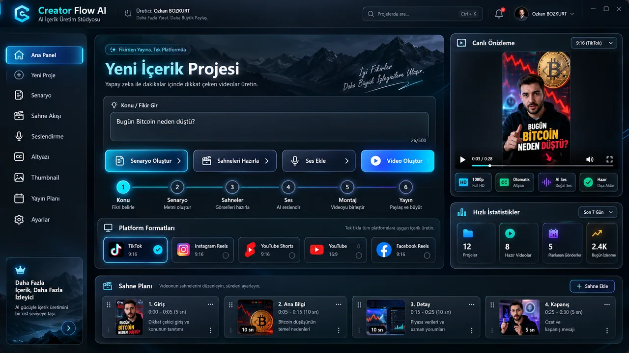 Content production from idea to video — concept visual