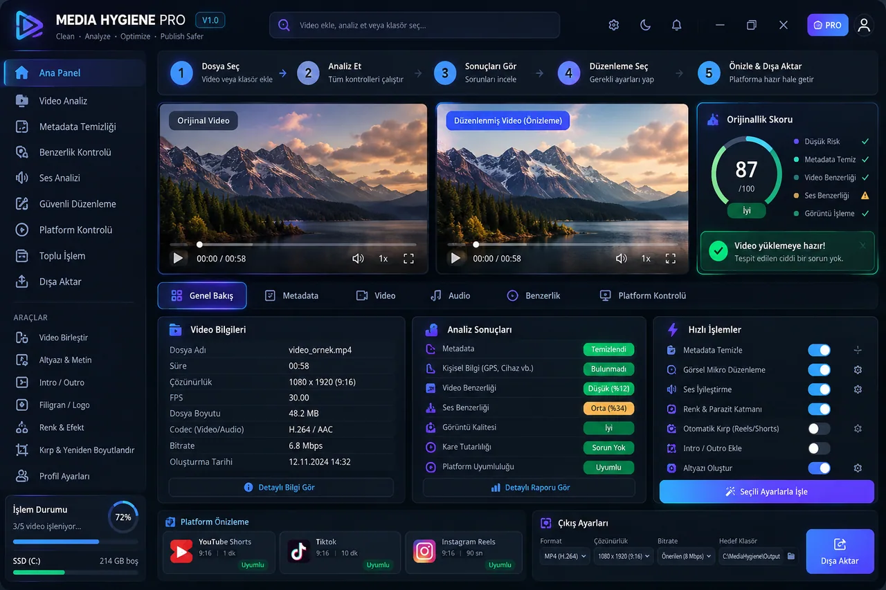 File analysis and metadata tools — concept visual