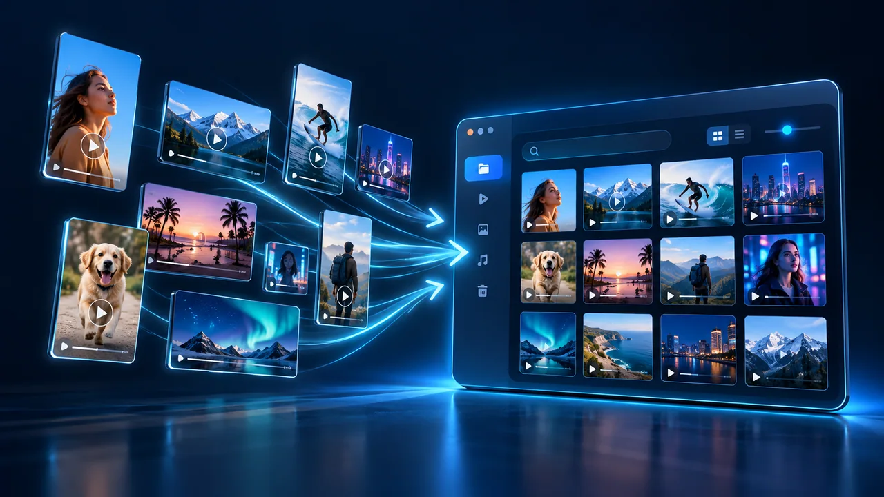 Media archives for authorised content — concept visual